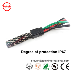 custom waterproof IP67 1 to 2, 1 to 3, 1 to N over molded Y type connector wire splitter